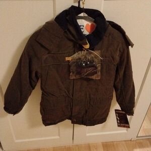 Olive green 4-in-1 microfiber system winter jacket sz 6